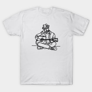 Single Line Guitarist T-Shirt